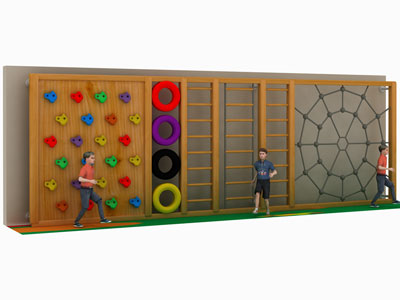 Childrens Outdoor Wooden Climbing Wall for Sale PQ-002